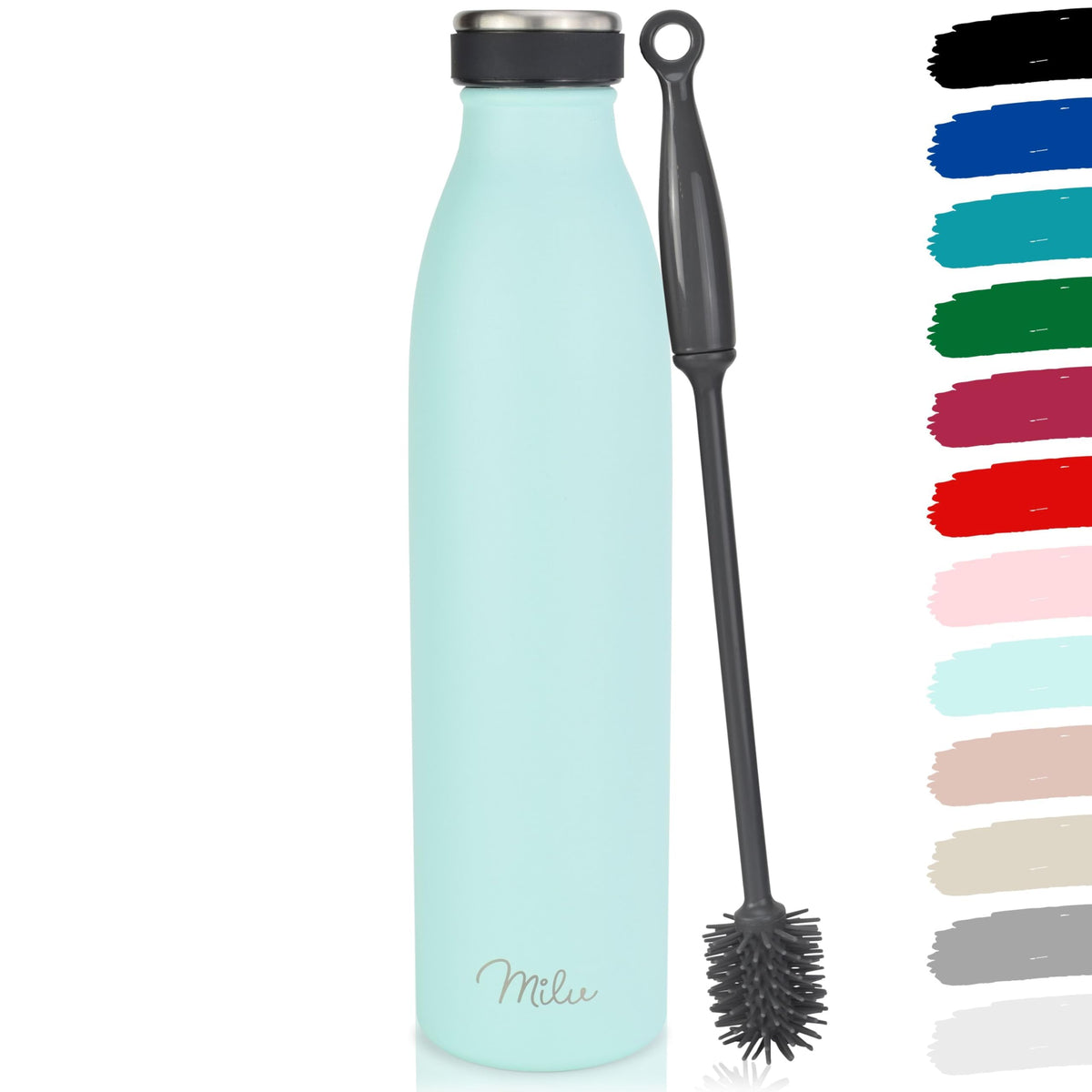 Milu Edelstahl Trinkflasche 350ml, 500ml, 750ml, 1L, 1500ml