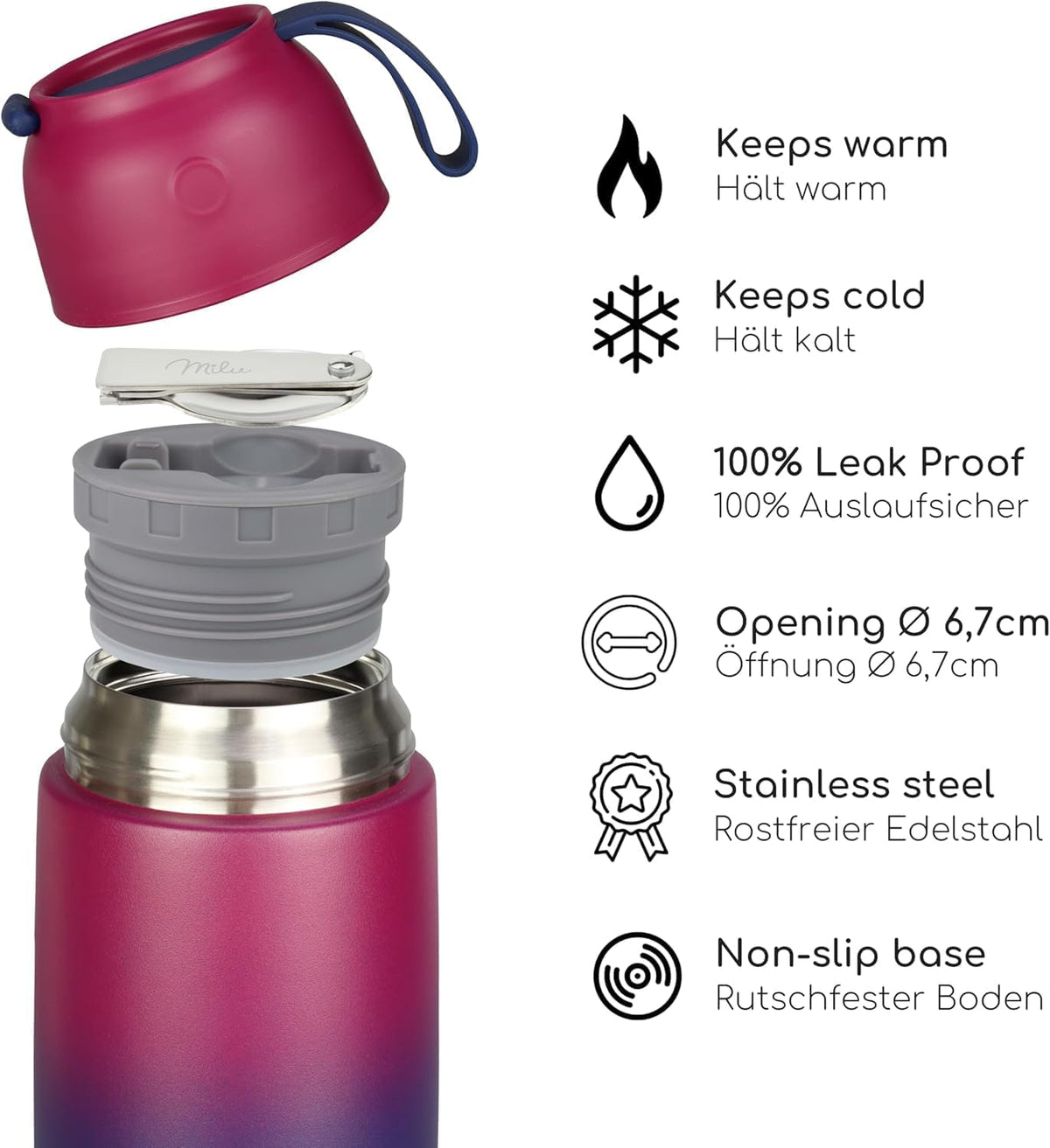 Thermobehälter 450ml - 800ml personalisiert