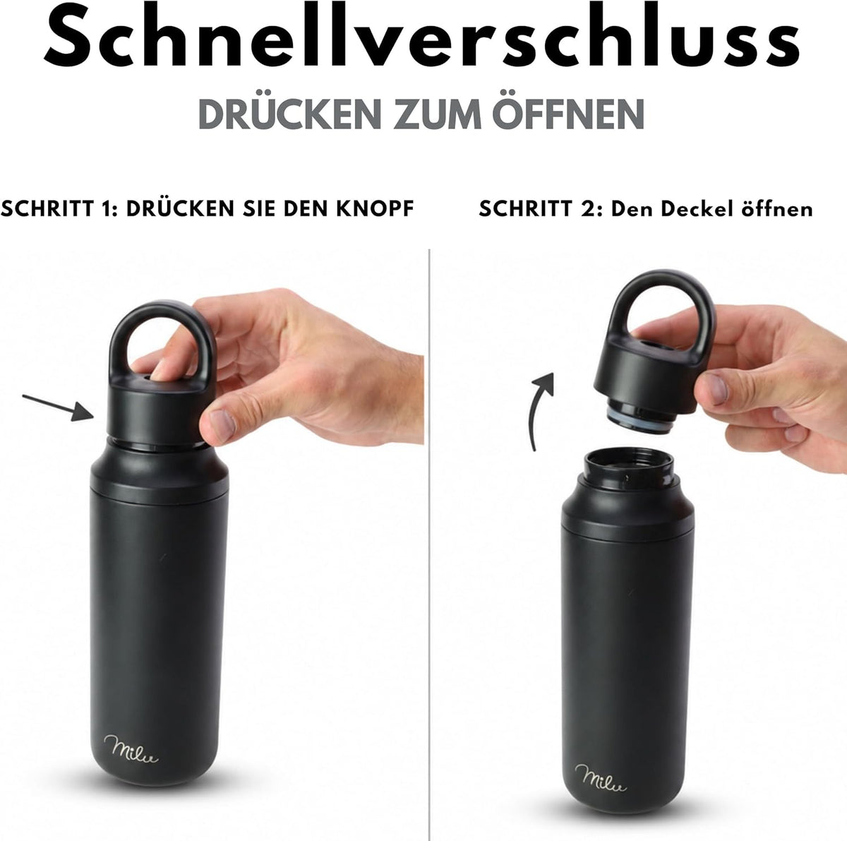 Milu Thermosflasche Isolierflasche 600ml, 750ml