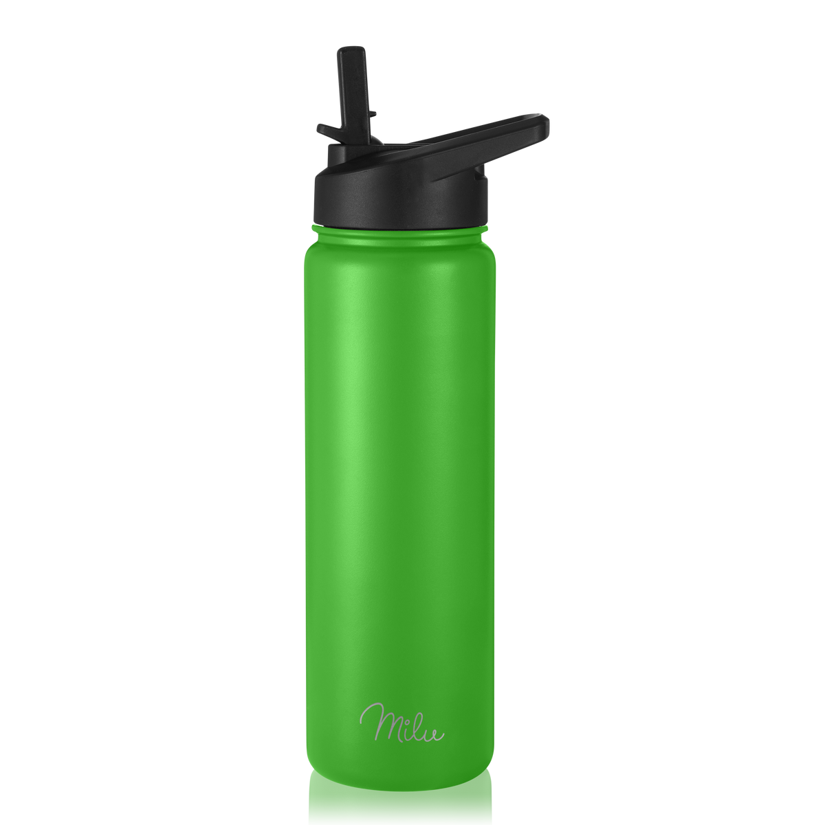 Milu Edelstahl Trinkflasche mit 3 Deckeln, auslaufsicher, isoliert, 500ml 750ml 1000ml (T7)