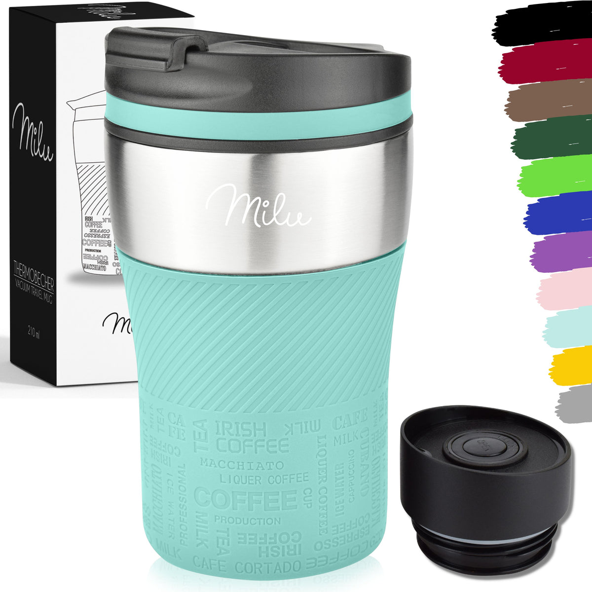Milu Thermobecher Kaffee to go - 210ml - 100% Auslaufsicher