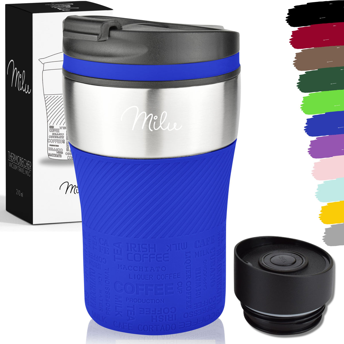 Milu Thermobecher Kaffee to go - 210ml - 100% Auslaufsicher