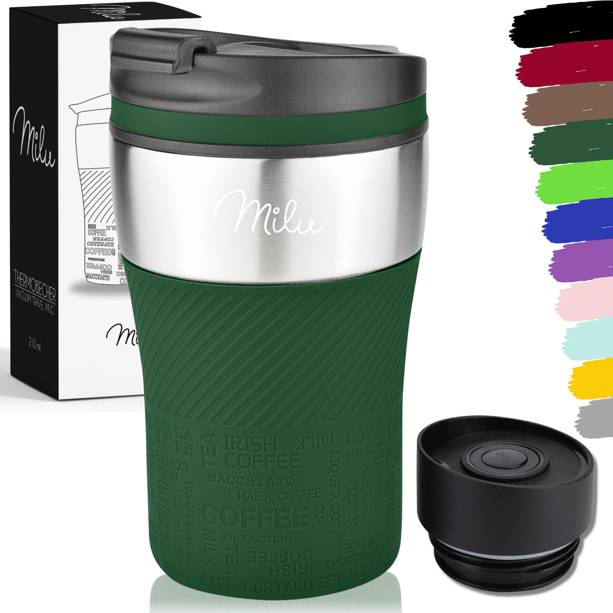 Milu Thermobecher Kaffee to go - 210ml - 100% Auslaufsicher