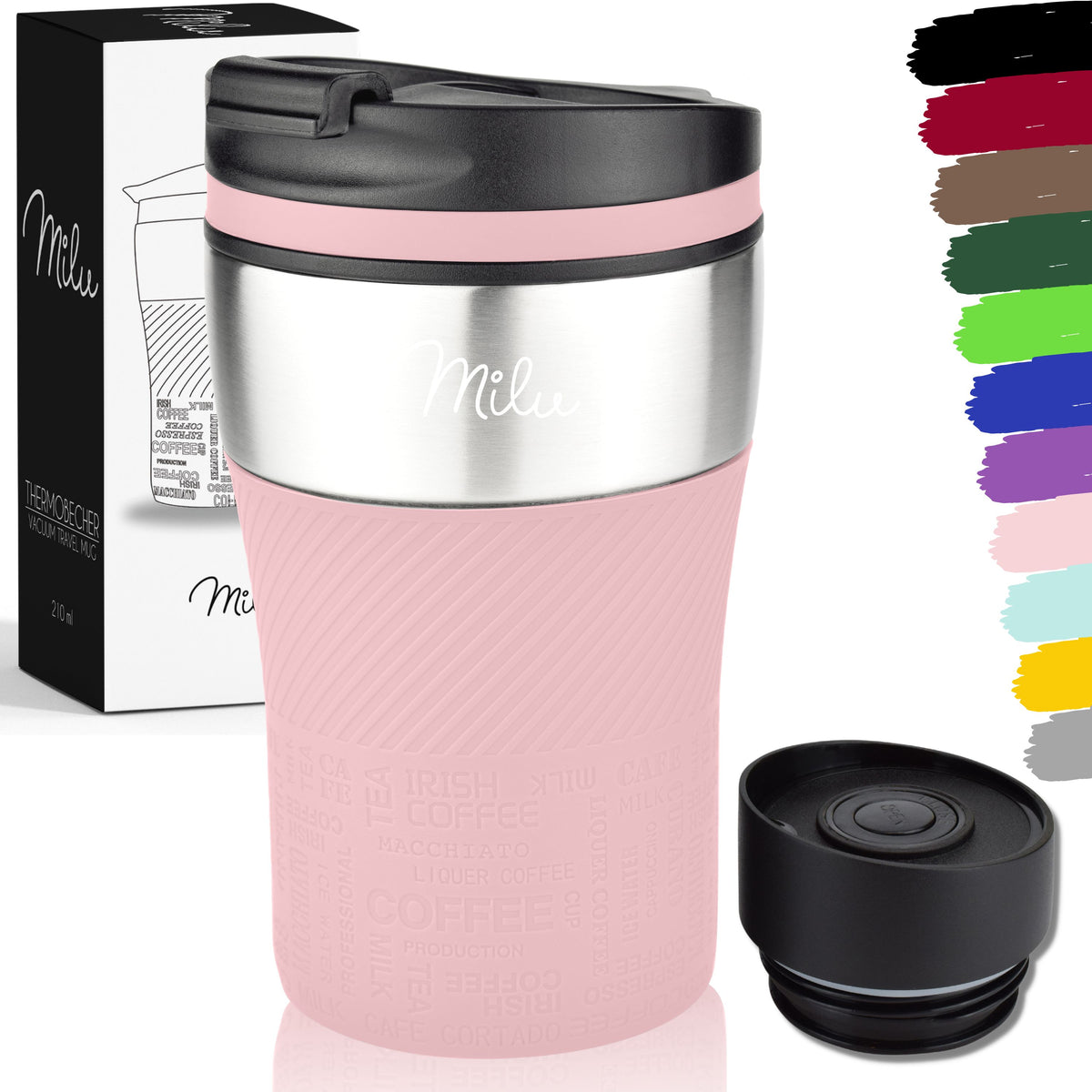 Milu Thermobecher Kaffee to go - 210ml - 100% Auslaufsicher