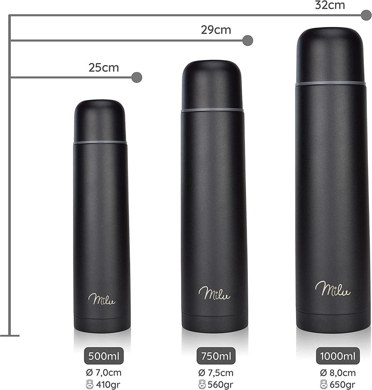 Thermokanne T4 500ml, 750ml, 1000ml personalisiert
