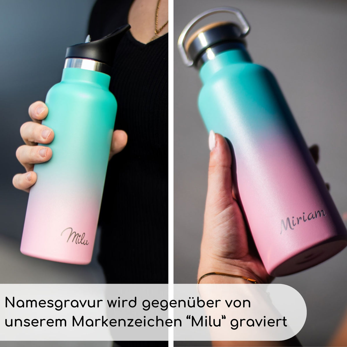 Trinkflasche T6 350ml, 500ml, 750ml, 1000ml personalisiert