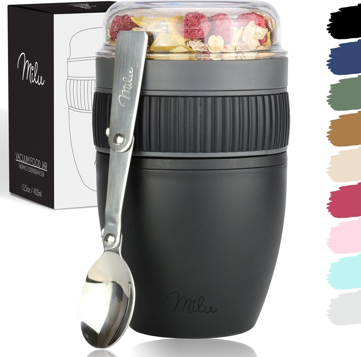 Milu Müslibecher to go, auslaufsicher, Kunststoff (400ml)