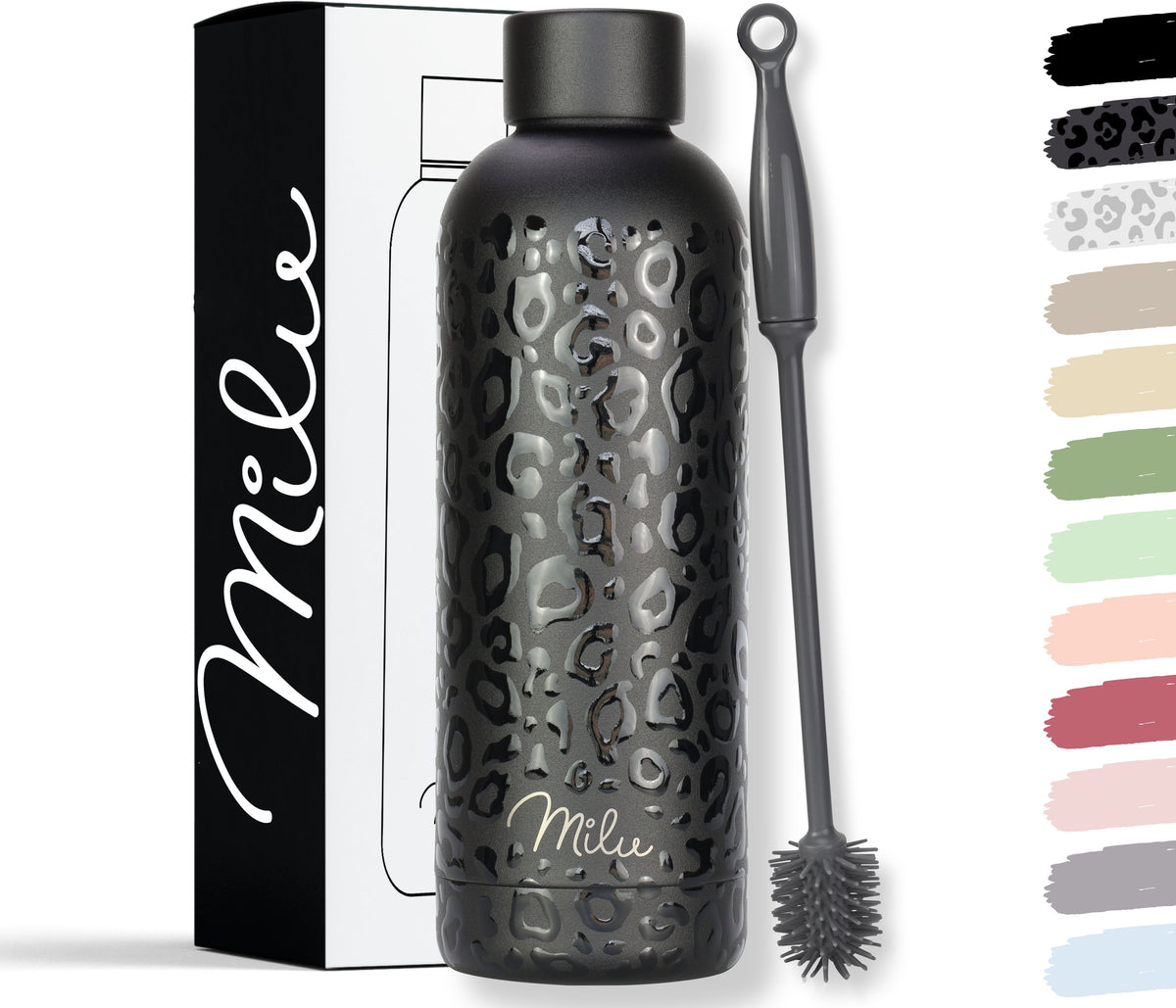 Milu isolierte, auslaufsichere Thermosflasche, Edelstahl (500 ml, 750 ml, 1000 ml)