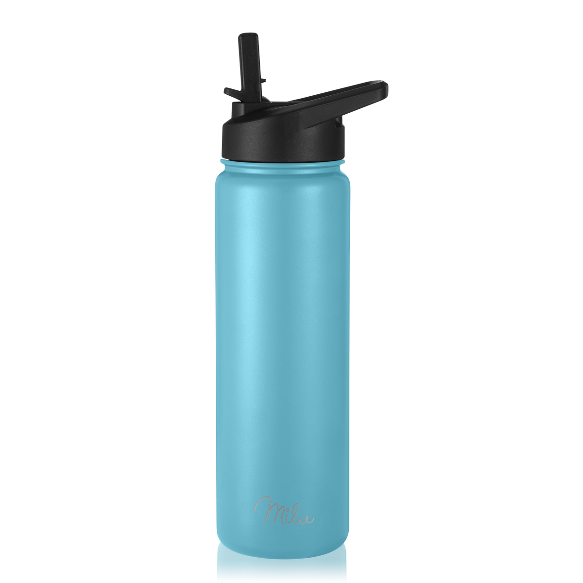 Milu Edelstahl Trinkflasche mit 3 Deckeln, auslaufsicher, isoliert, 500ml 750ml 1000ml (T7)