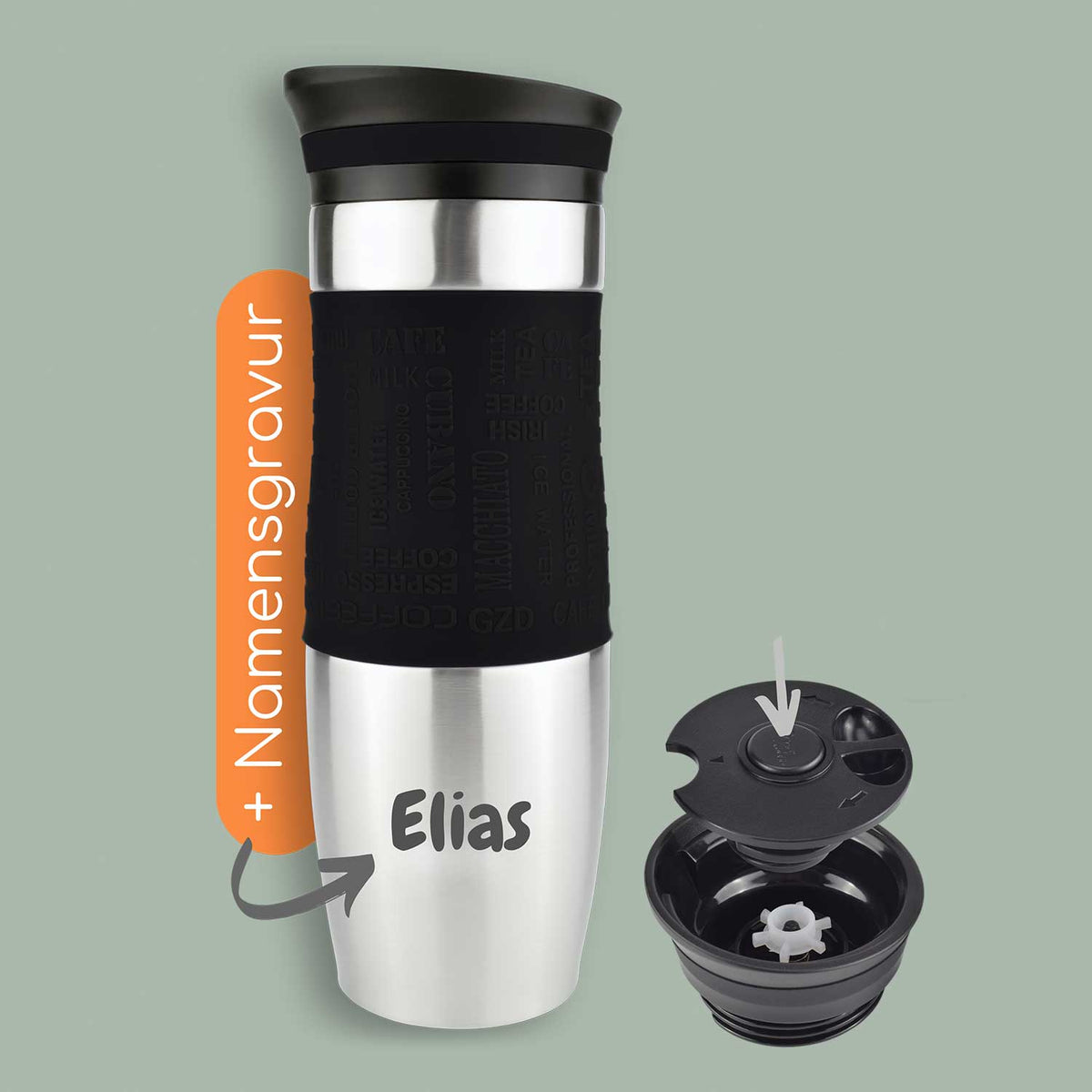 Thermobecher T1 370ml - 450ml personalisiert