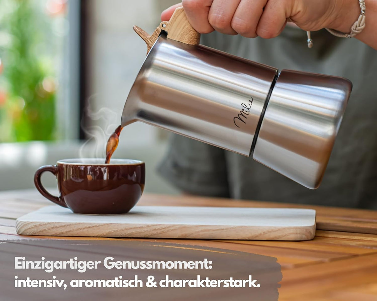 Ersatzteile für Milu Edelstahl Espressokocher 2, 4, 6, 9 Tassen