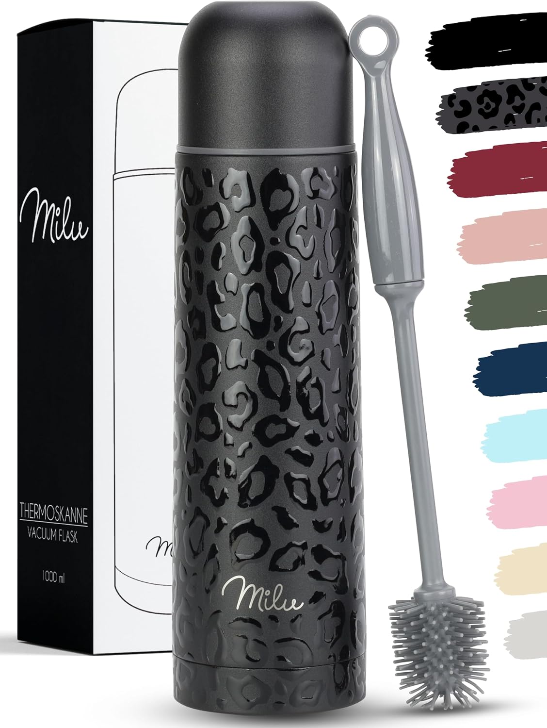 Milu Thermosflasche Thermoskanne Isolierflasche 1L, 750ml, 500ml