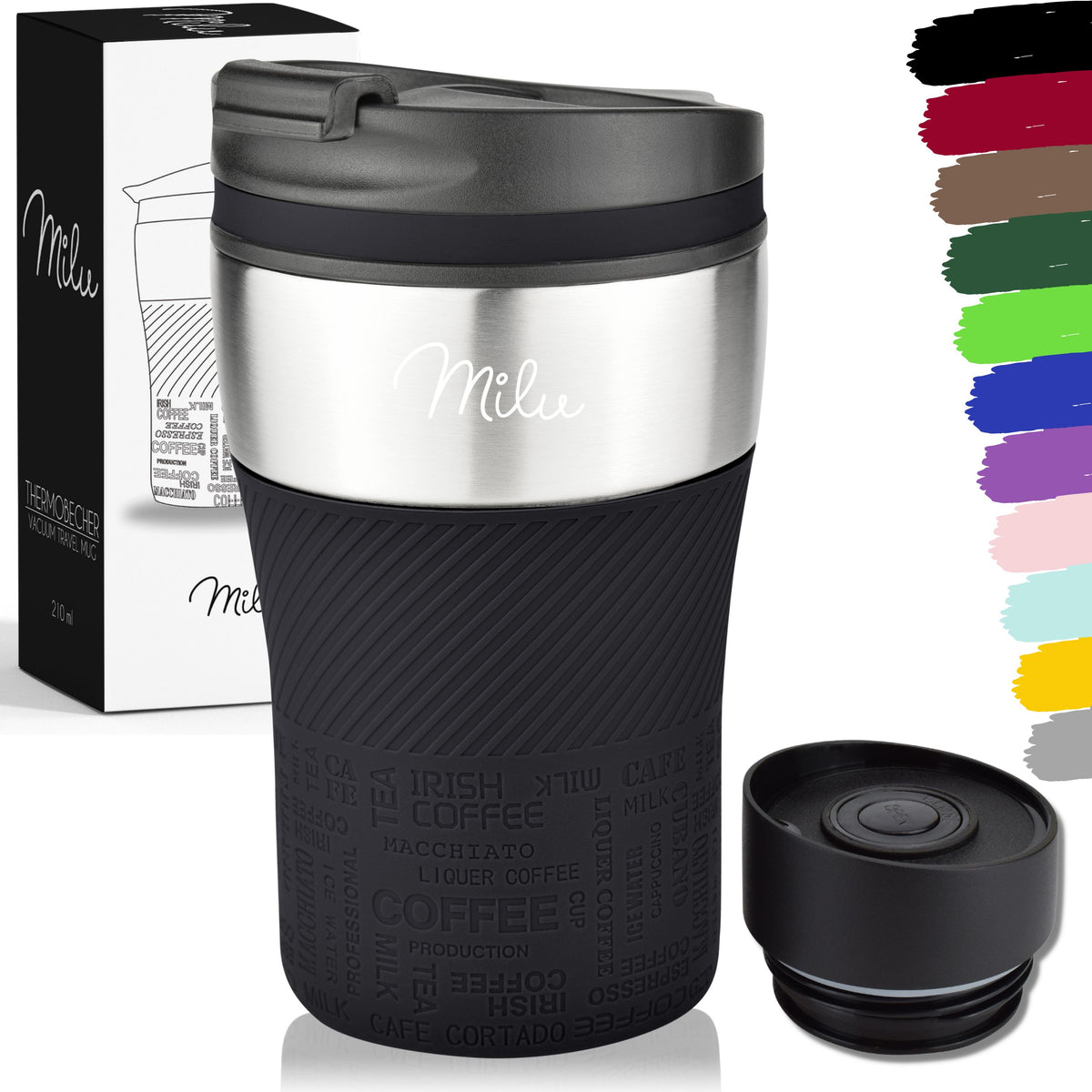 Milu Thermobecher Kaffee to go - 210ml - 100% Auslaufsicher