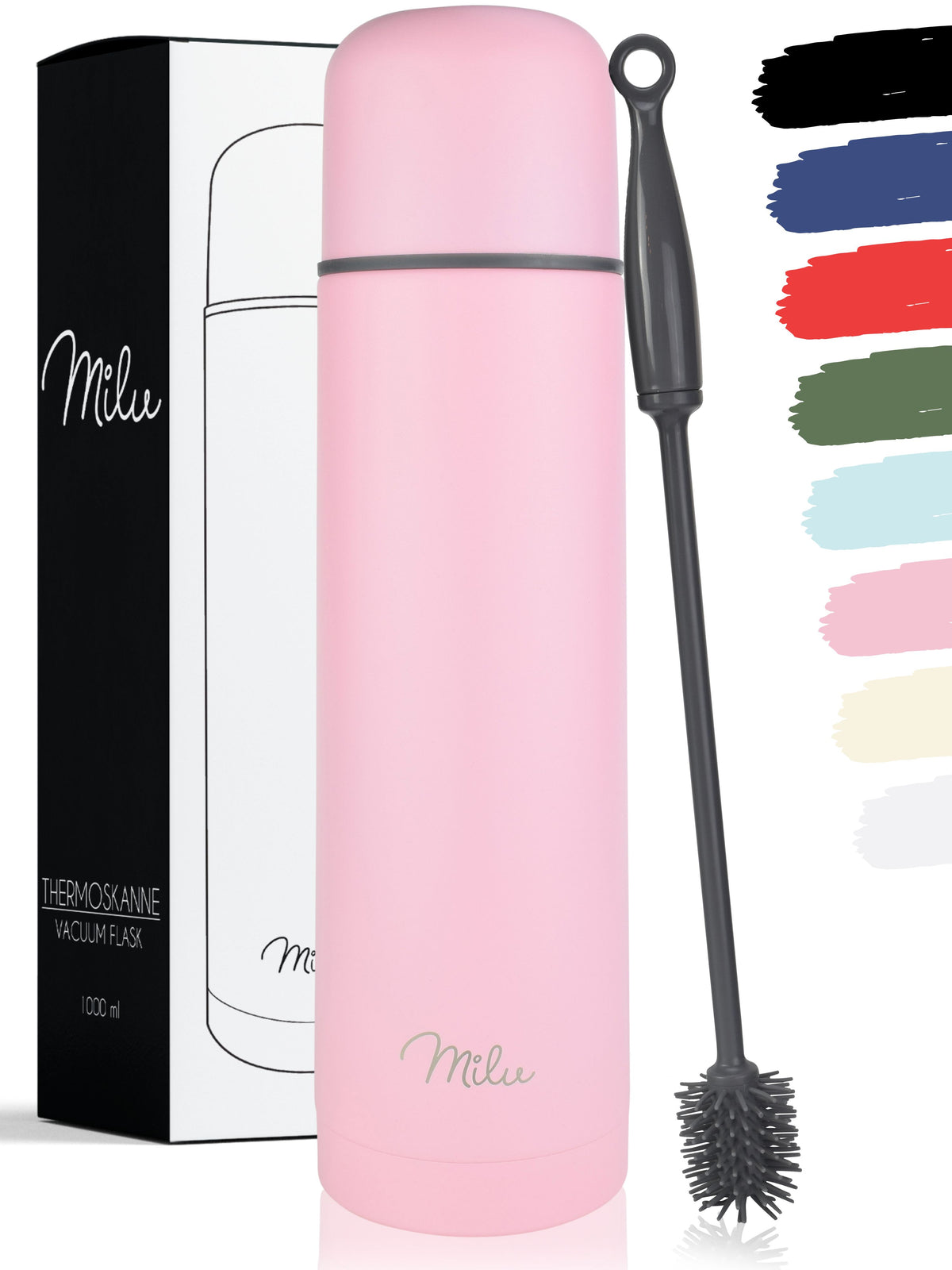 Milu Thermosflasche Thermoskanne Isolierflasche 1L, 750ml, 500ml