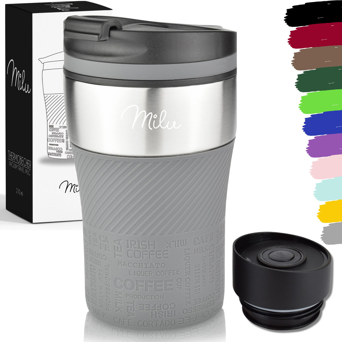 Milu Thermobecher Kaffee to go - 210ml - 100% Auslaufsicher
