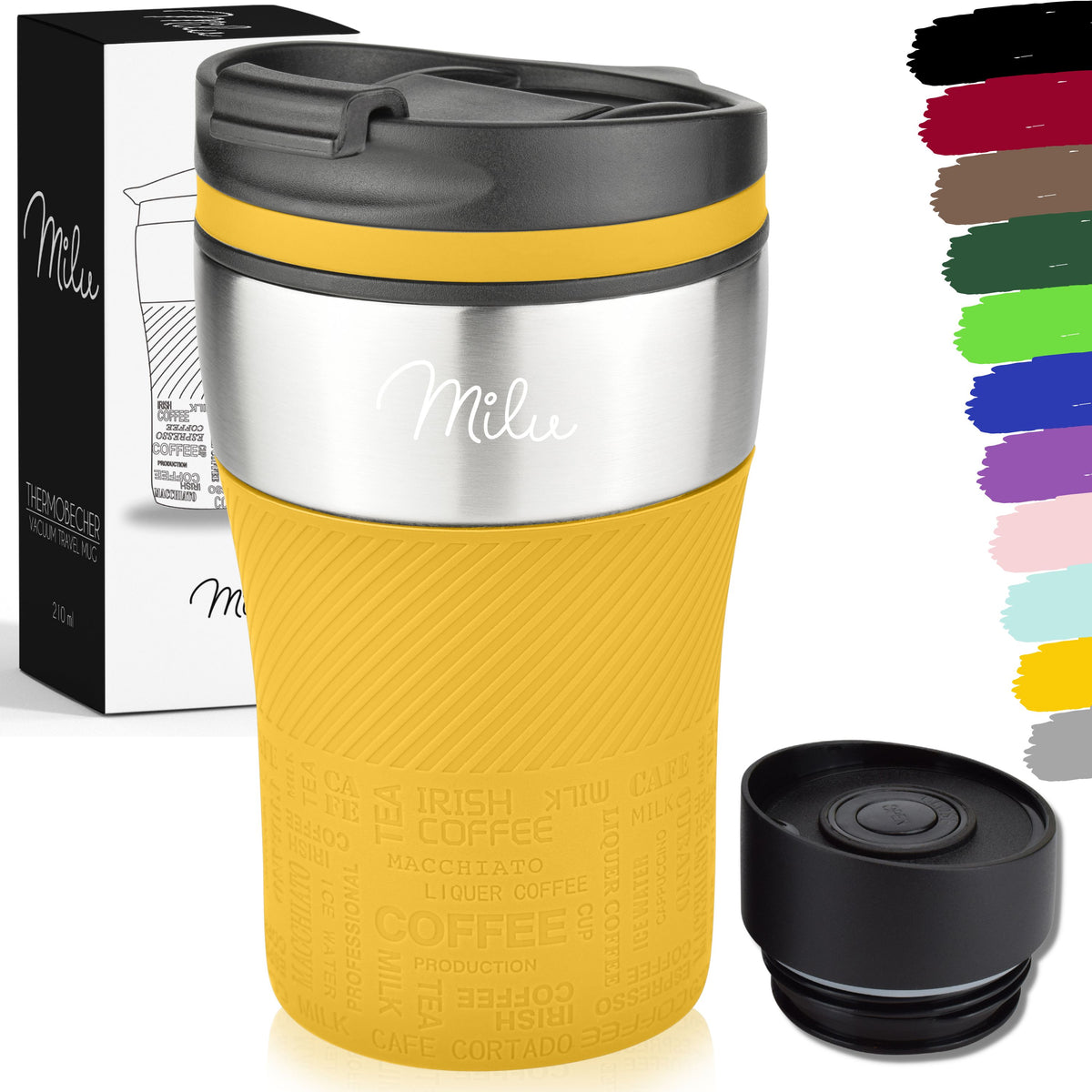 Milu Thermobecher Kaffee to go - 210ml - 100% Auslaufsicher