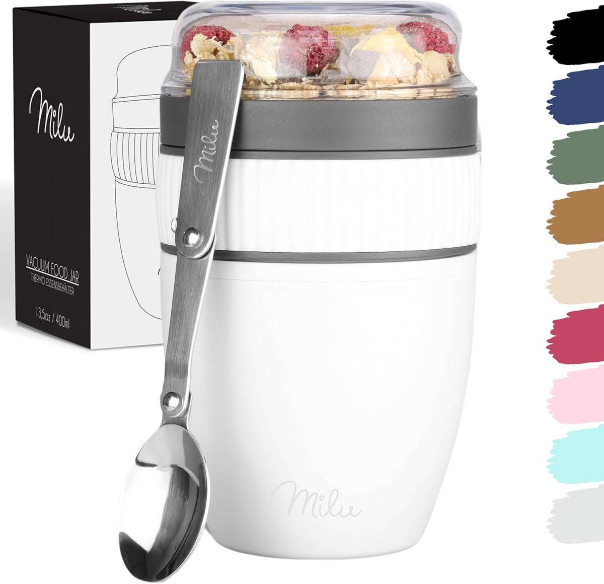 Milu Müslibecher to go, auslaufsicher, Kunststoff (400ml)