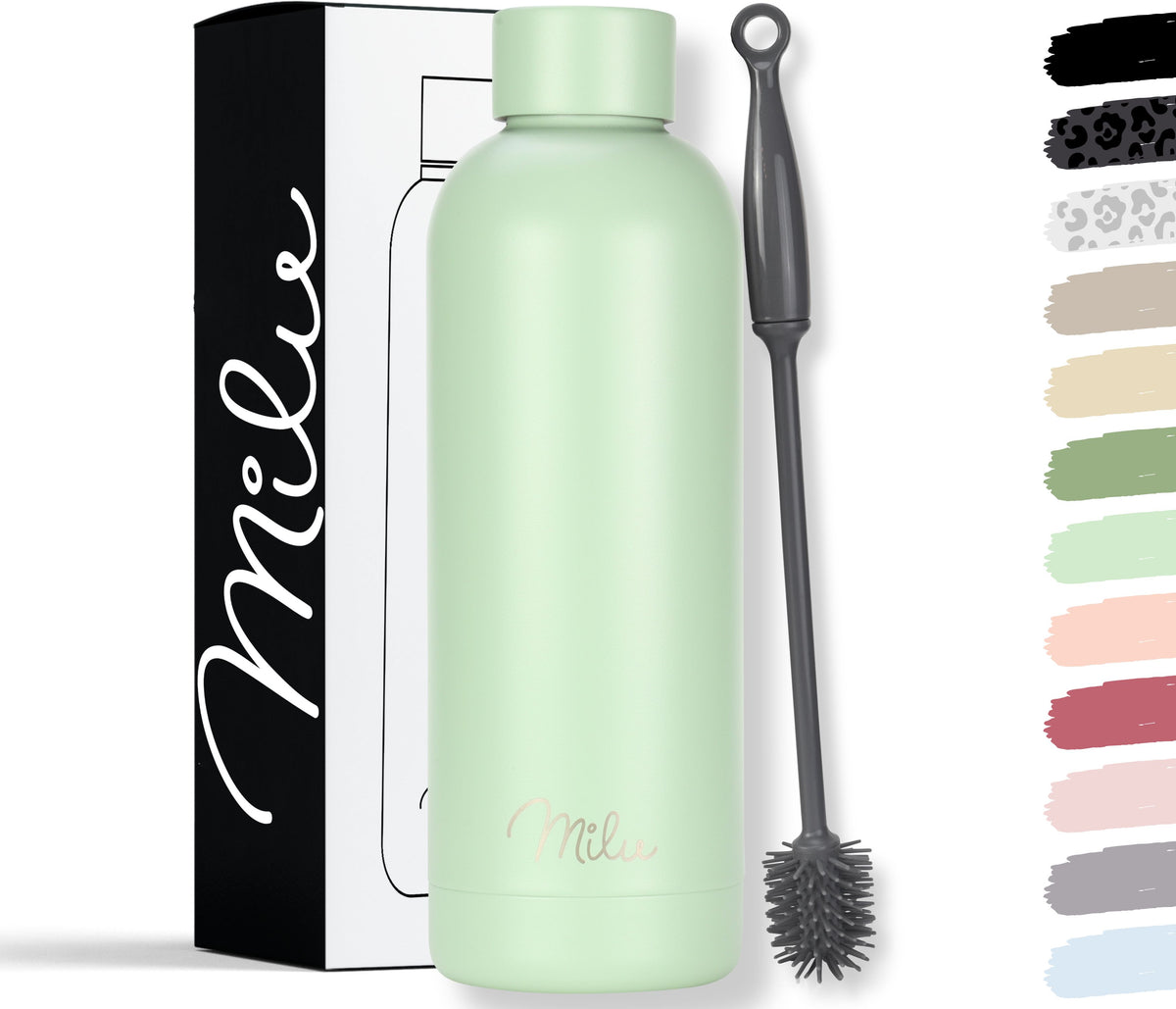 Milu isolierte, auslaufsichere Thermosflasche, Edelstahl (500 ml, 750 ml, 1000 ml)