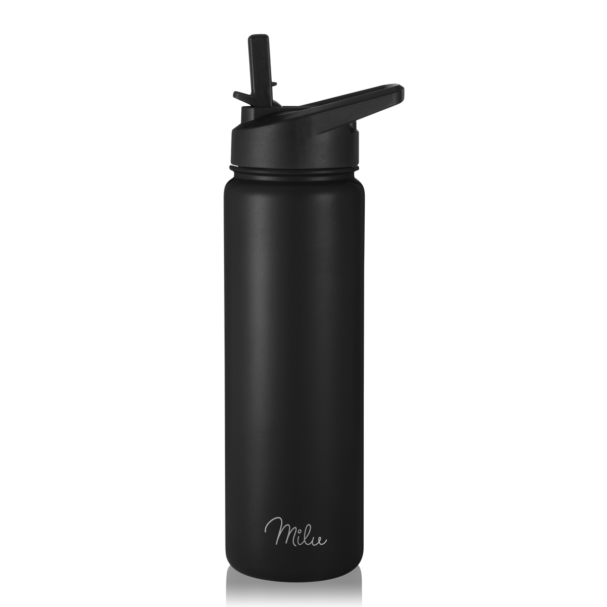 Milu Edelstahl Trinkflasche mit 3 Deckeln, auslaufsicher, isoliert, 500ml 750ml 1000ml (T7)