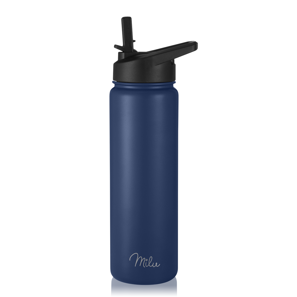 Milu Edelstahl Trinkflasche mit 3 Deckeln, auslaufsicher, isoliert, 500ml 750ml 1000ml (T7)