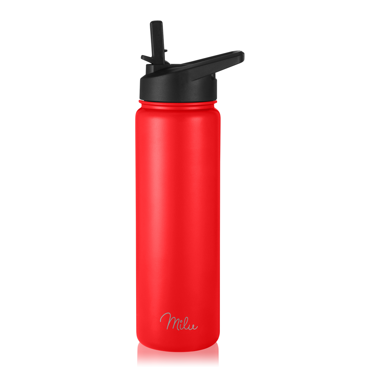 Milu Edelstahl Trinkflasche mit 3 Deckeln, auslaufsicher, isoliert, 500ml 750ml 1000ml (T7)