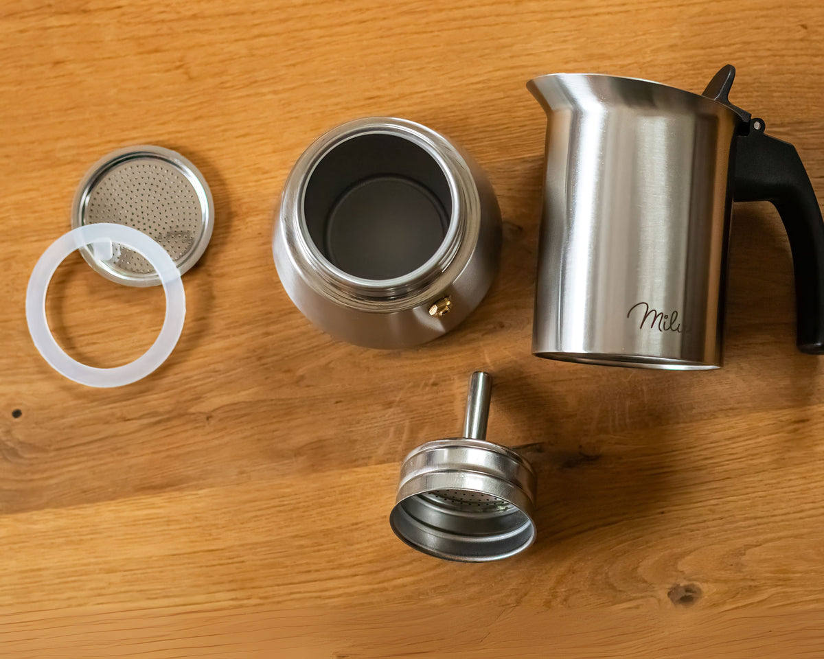 Ersatzteile für Milu Edelstahl Espressokocher 2, 4, 6, 9 Tassen